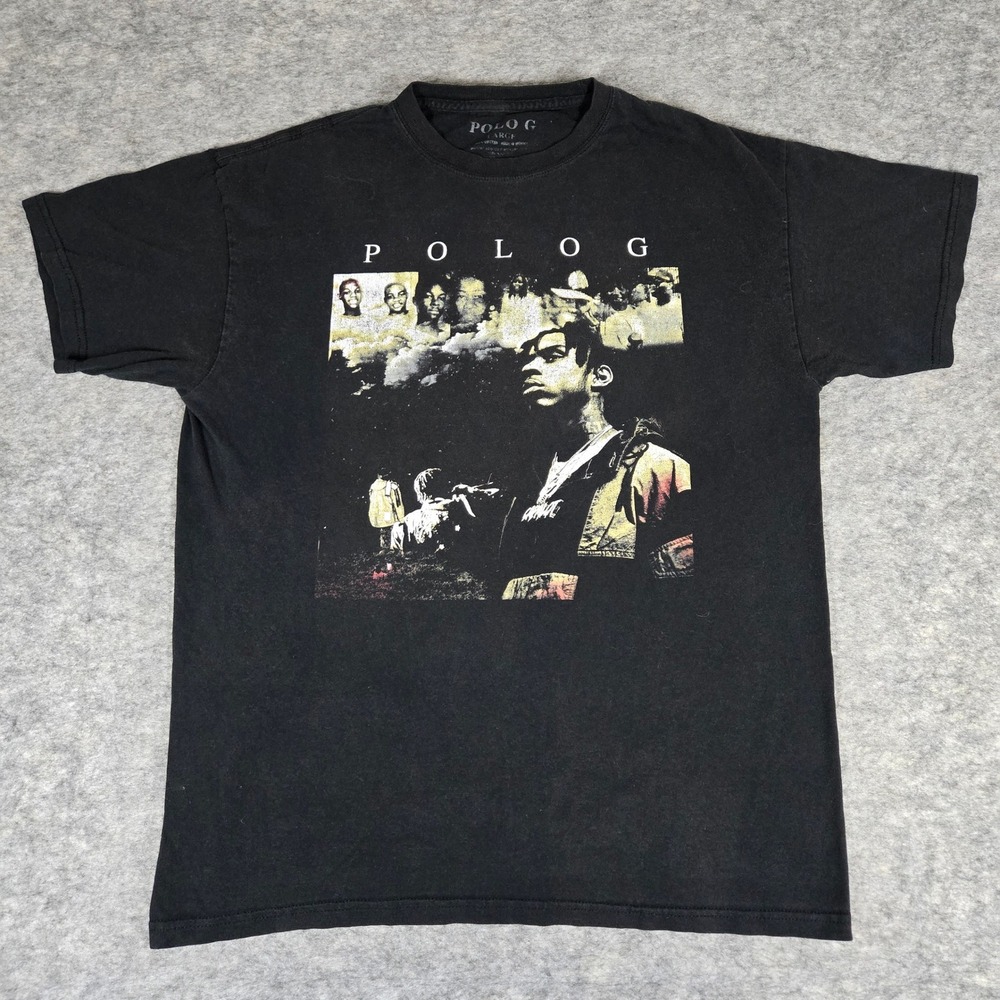 Polo G Mens Black Graphic‎ Hip Hop Streetwear T-Shirt Large